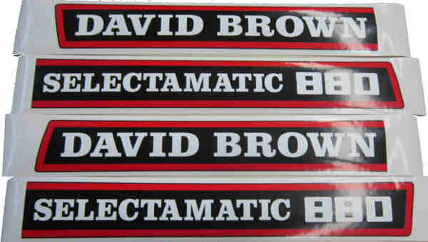 David Brown warning sticker decal
