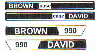 GREAT QUALITY DECALS. CASE DAVID BROWN 990 DECALS HOOD ONLY 