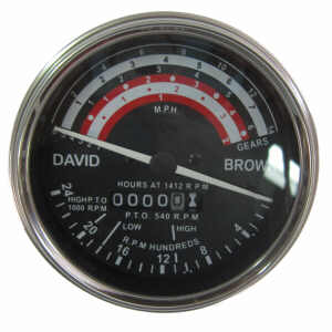 Amp Fuel Gauge Chrome David Brown Tractor Tachometer Temp Oil Pressure